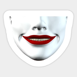 Big Alabaster Smile Sticker